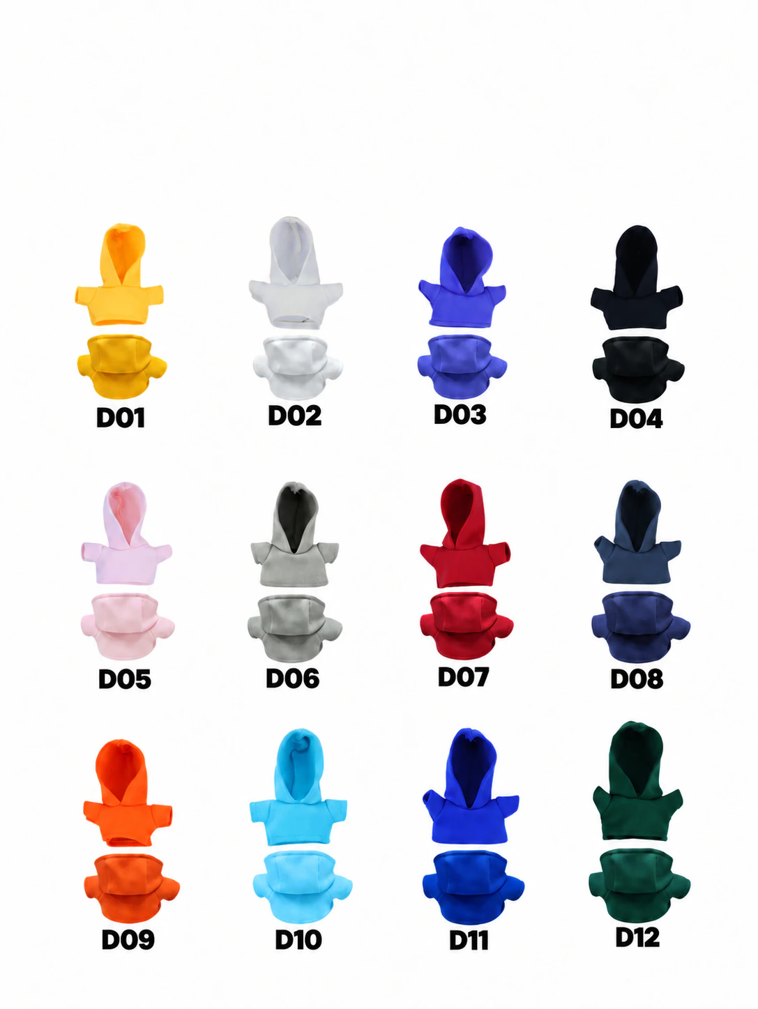 3D hoodie series · Models & colors