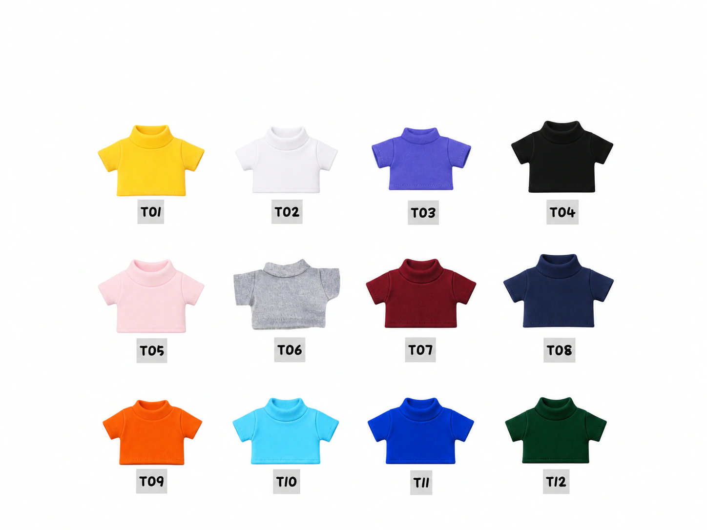 T-shirt series · Models & colors